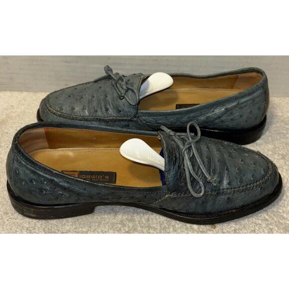 Giorgio\'s of Palm Beach Vintage Ostrich Leather Loafer Flats Men Size 8 main image 11